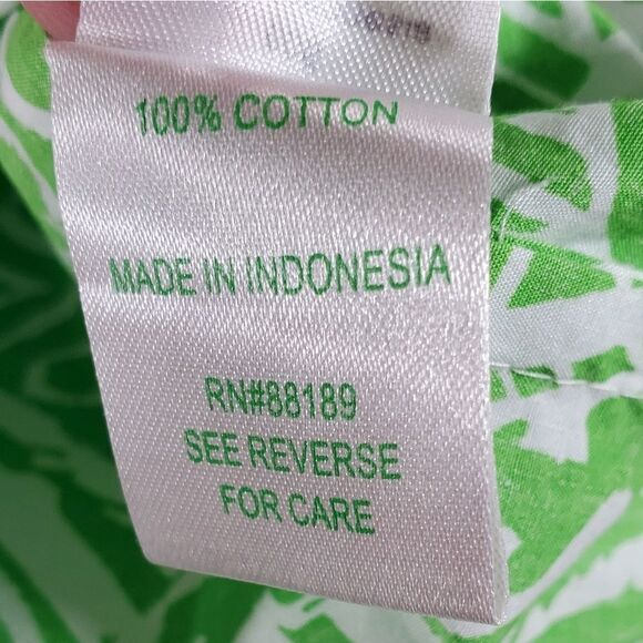 🦋Vintage Lilly Pulitzer Lime Leaf & Giraffe Print 3/4 Sleeve Tunic Top XSmall - Picture 12 of 13